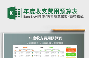 年度收支费用预算表