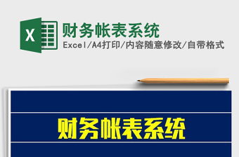 2025年财务帐表系统
