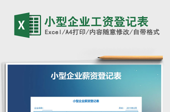 2025年小型企业工资登记表