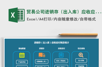 2024年贸易公司进销存（出入库）应收应付账款统计