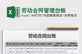 2025年劳动合同管理台帐