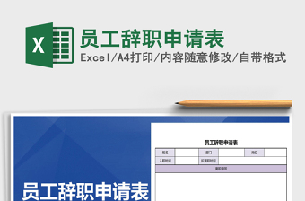 2025年员工辞职申请表