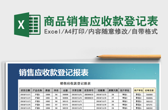 2025年商品销售应收款登记表