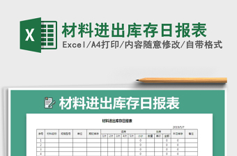 2025年材料进出库存日报表