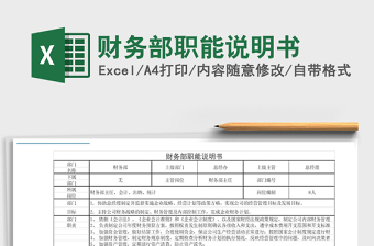 2025年财务部职能说明书