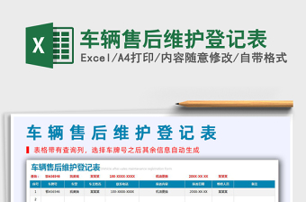 2025年车辆售后维护登记表