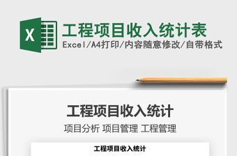 2025年工程项目收入统计表