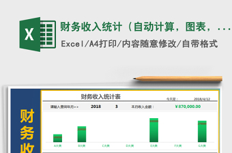 2025年财务收入统计（自动计算，图表，可查询，分类可定义）