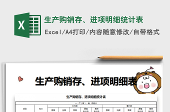 2025年生产购销存、进项明细统计表