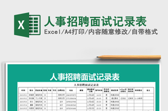 2025年人事招聘面试记录表