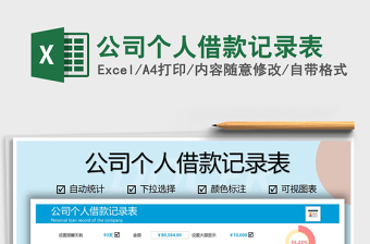 2025年公司个人借款记录表