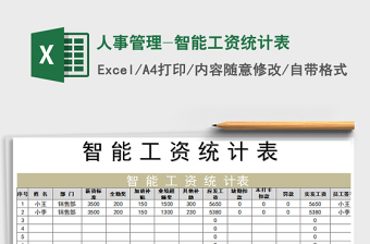 2025年人事管理-智能工资统计表