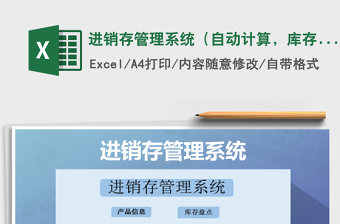 2025年进销存管理系统（自动计算，库存预警）