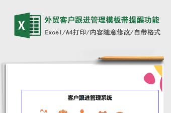 2024年外贸客户跟进管理模板带提醒功能