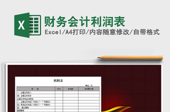 2025会计利润excel表格下载大全