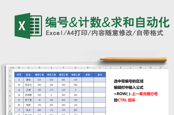 2025年编号&计数&求和自动化