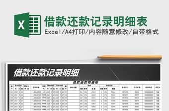 2024年借款还款记录明细表免费下载