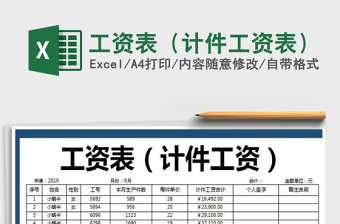 2025年工资表（计件工资表）