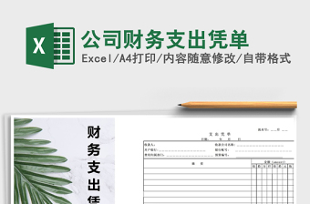 财务支出凭单