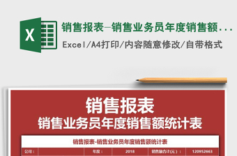 2025年销售报表-销售业务员年度销售额统计表