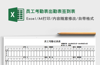 2025年员工考勤表出勤表签到表