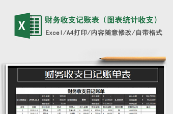 2025年财务收支记账表（图表统计收支）