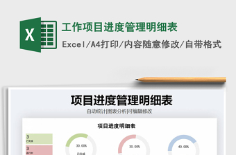 2024年工作项目进度管理明细表