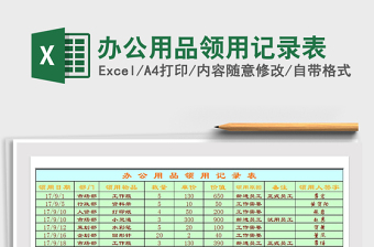 2025年办公用品领用记录表