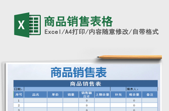 2025年商品销售表格