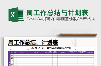 2025年周工作总结与计划表