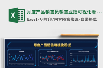 2025年月度产品销售员销售业绩可视化看板