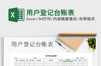 2025年用户登记台账表