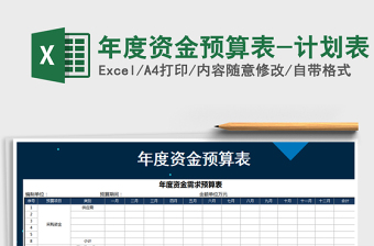 2024年年度资金预算表-计划表免费下载