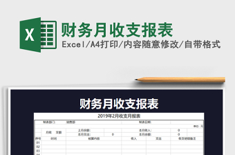 2025年财务月收支报表