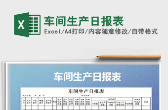 2025年车间生产日报表