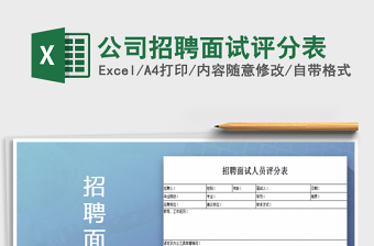 2025年公司招聘面试评分表