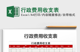 2025年行政费用收支表