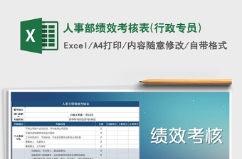 2025年人事部绩效考核表(行政专员)