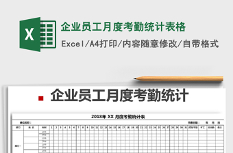 2025年企业员工月度考勤统计表格