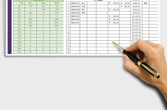 2025年财务收支日记账（日统计）自动计算期初余额