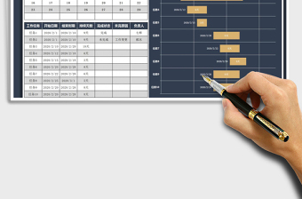 2021年远程办公工作计划表-日历甘特图免费下载