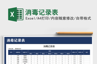 2025年消毒记录表