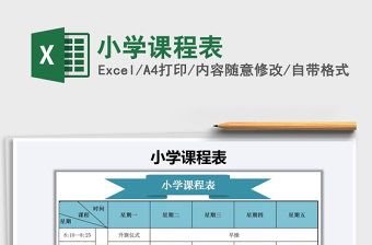 2025年小学课程表