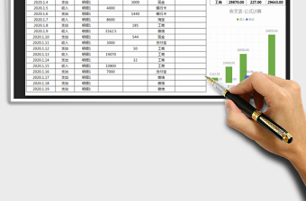 2025年现金收支日记账（图表统计）