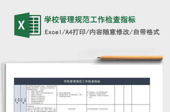 2025年学校管理规范工作检查指标