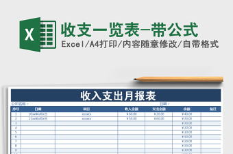 2025年收支一览表-带公式