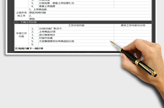 2025年周工作计划表模板