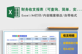 2025年财务收支报表（可查询，简单，实用）