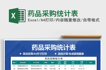 2025年药品采购统计表