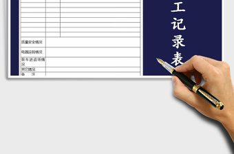 2025年项目施工记录表